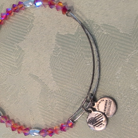 Alex And Ani Pink and Silver Beaded Bracelet - Picture 3 of 4